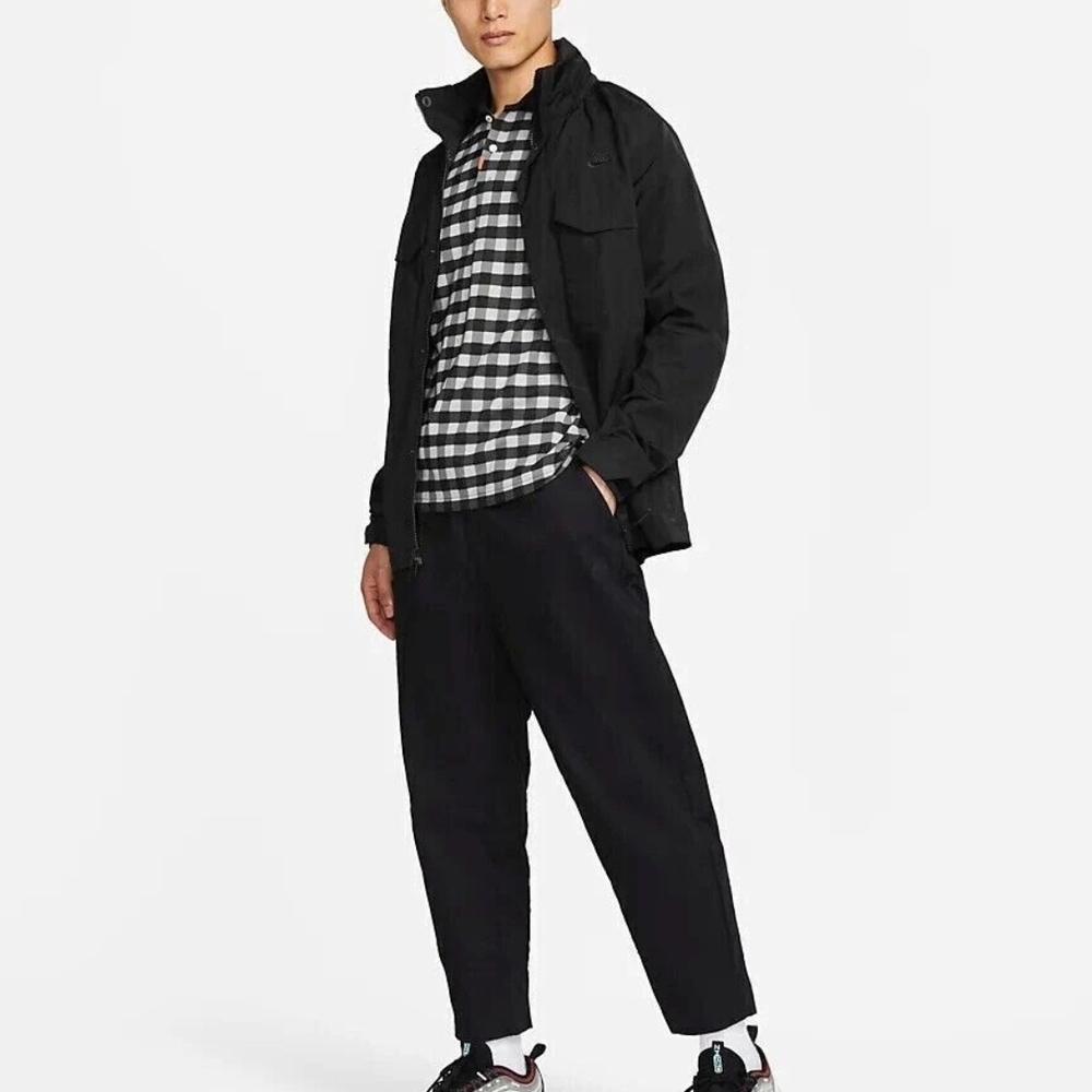 Nike Sportswear Tech Pack Black Woven Unlined Sneaker Pants DM5547-010 Men L NWT